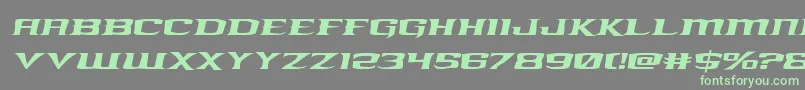 kreaturekombatexpandital Font – Green Fonts on Gray Background