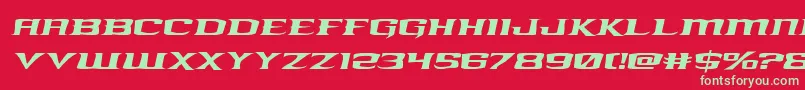 kreaturekombatexpandital Font – Green Fonts on Red Background