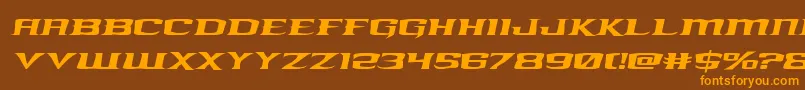 kreaturekombatexpandital Font – Orange Fonts on Brown Background