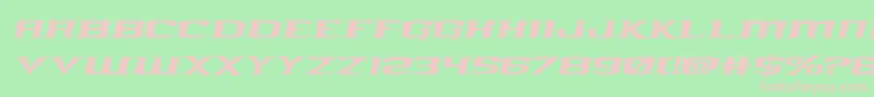 kreaturekombatexpandital Font – Pink Fonts on Green Background