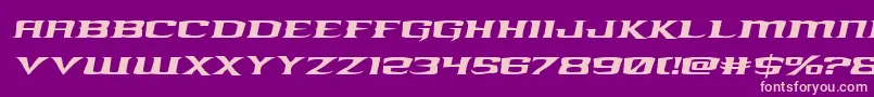 kreaturekombatexpandital Font – Pink Fonts on Purple Background