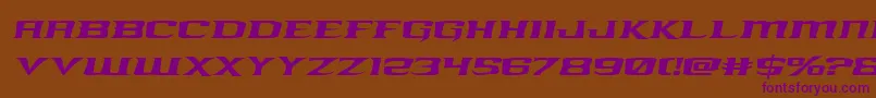 kreaturekombatexpandital Font – Purple Fonts on Brown Background