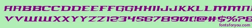 kreaturekombatexpandital Font – Purple Fonts on Green Background