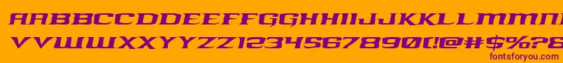 kreaturekombatexpandital Font – Purple Fonts on Orange Background