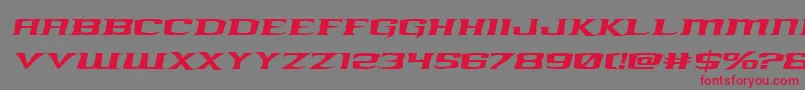 kreaturekombatexpandital Font – Red Fonts on Gray Background