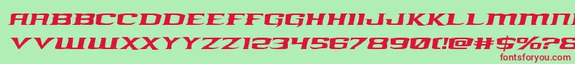 kreaturekombatexpandital Font – Red Fonts on Green Background