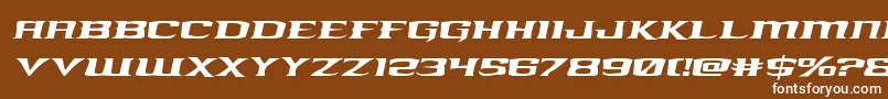 kreaturekombatexpandital Font – White Fonts on Brown Background