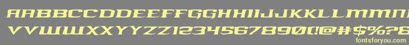 kreaturekombatexpandital Font – Yellow Fonts on Gray Background