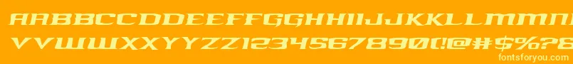 kreaturekombatexpandital Font – Yellow Fonts on Orange Background