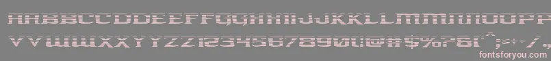 フォントkreaturekombatgrad – 灰色の背景にピンクのフォント