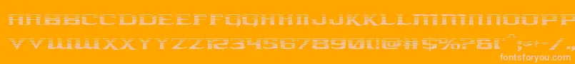kreaturekombatgrad-fontti – vaaleanpunaiset fontit oranssilla taustalla