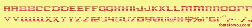 kreaturekombatgrad Font – Red Fonts on Yellow Background