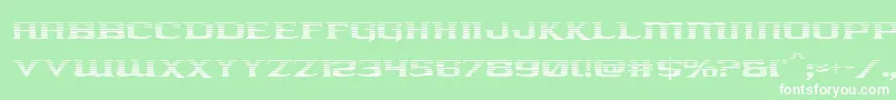 フォントkreaturekombatgrad – 緑の背景に白い文字