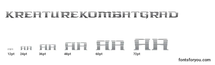 Размеры шрифта Kreaturekombatgrad