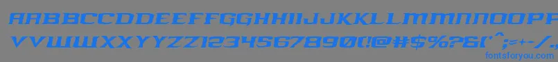 kreaturekombatital Font – Blue Fonts on Gray Background