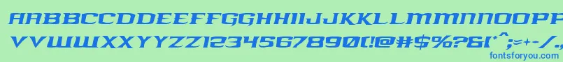 kreaturekombatital Font – Blue Fonts on Green Background