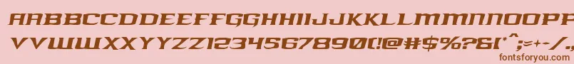 kreaturekombatital Font – Brown Fonts on Pink Background