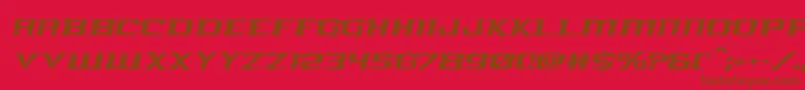 kreaturekombatital Font – Brown Fonts on Red Background
