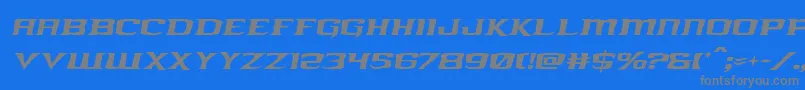 kreaturekombatital Font – Gray Fonts on Blue Background