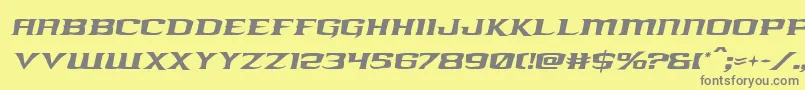 kreaturekombatital Font – Gray Fonts on Yellow Background