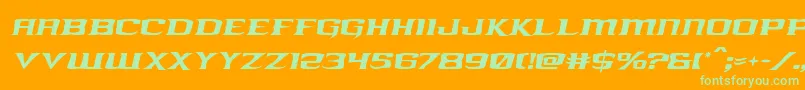 kreaturekombatital Font – Green Fonts on Orange Background