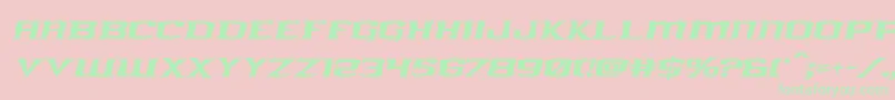 kreaturekombatital Font – Green Fonts on Pink Background