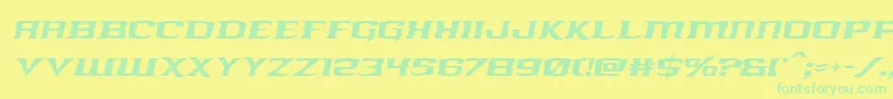 kreaturekombatital Font – Green Fonts on Yellow Background