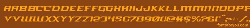 kreaturekombatital Font – Orange Fonts on Brown Background
