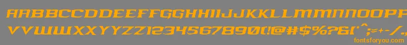 kreaturekombatital Font – Orange Fonts on Gray Background