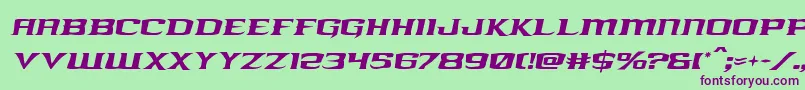 kreaturekombatital Font – Purple Fonts on Green Background