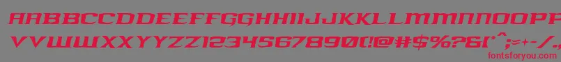 kreaturekombatital Font – Red Fonts on Gray Background