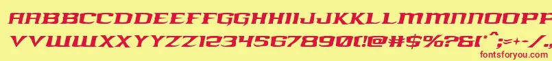kreaturekombatital Font – Red Fonts on Yellow Background