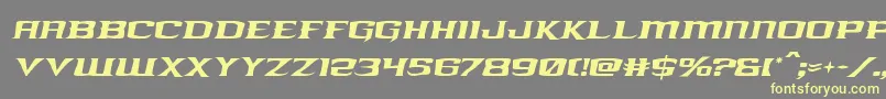 kreaturekombatital Font – Yellow Fonts on Gray Background