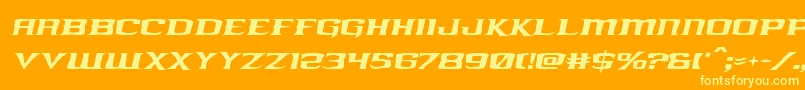 kreaturekombatital Font – Yellow Fonts on Orange Background