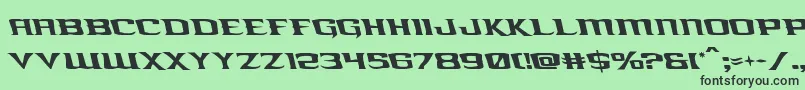 kreaturekombatleft Font – Black Fonts on Green Background