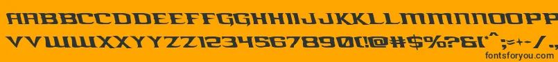 kreaturekombatleft Font – Black Fonts on Orange Background