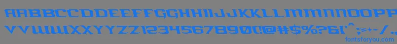 kreaturekombatleft Font – Blue Fonts on Gray Background
