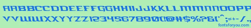 kreaturekombatleft Font – Blue Fonts on Green Background