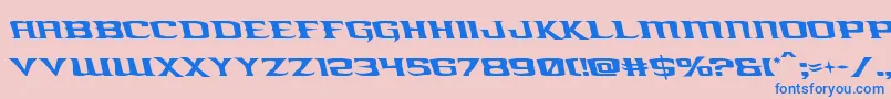 kreaturekombatleft Font – Blue Fonts on Pink Background