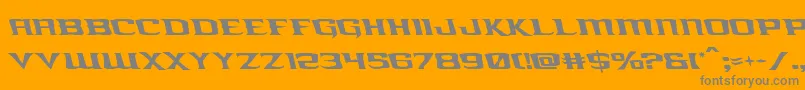 kreaturekombatleft Font – Gray Fonts on Orange Background
