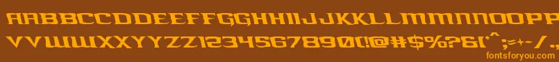 kreaturekombatleft Font – Orange Fonts on Brown Background