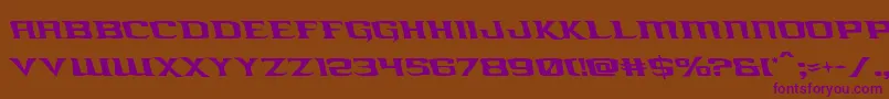 kreaturekombatleft Font – Purple Fonts on Brown Background