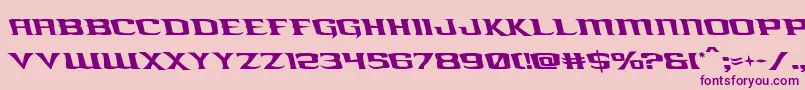 kreaturekombatleft-Schriftart – Violette Schriften auf rosa Hintergrund