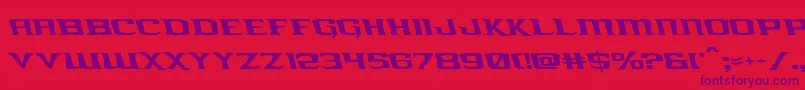 kreaturekombatleft Font – Purple Fonts on Red Background