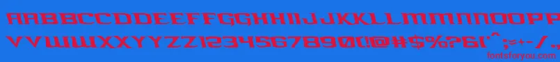 kreaturekombatleft Font – Red Fonts on Blue Background