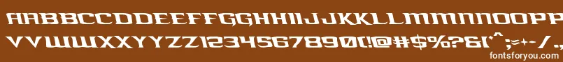 kreaturekombatleft Font – White Fonts on Brown Background