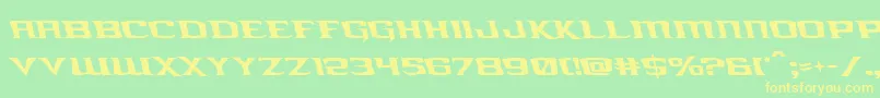 kreaturekombatleft Font – Yellow Fonts on Green Background