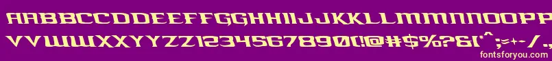 kreaturekombatleft Font – Yellow Fonts on Purple Background