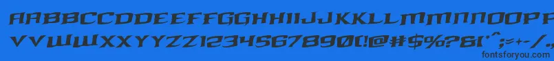 kreaturekombatrotal Font – Black Fonts on Blue Background