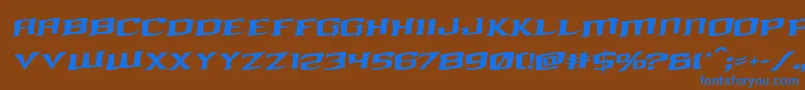 kreaturekombatrotal Font – Blue Fonts on Brown Background